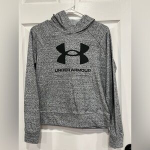 Under Armour Light Gray Athletic Hoodie women size xs